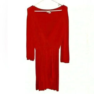 Charming Charlie’s long-sleeved, red,‎ wrap dress. Size medium